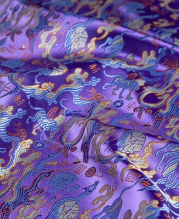 Purple-Ground “Five Stars Rise in the East” Shu Brocade