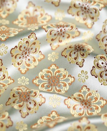 Beige Shu Brocade Fabric – Fanghua Gezhi Pattern