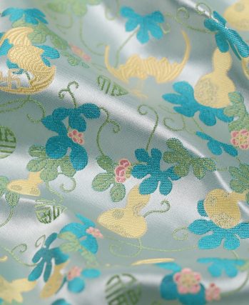 Beige Shu Brocade Fabric with Fulushenghua Pattern