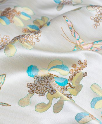 Ivory “Broken-Branch Hydrangea” Shu Brocade